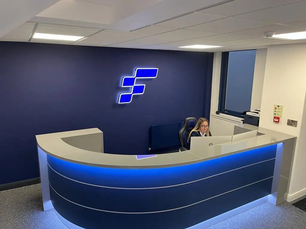Finesse Bracknell reception Finesse | Image showing Bracknell reception and customer waiting area